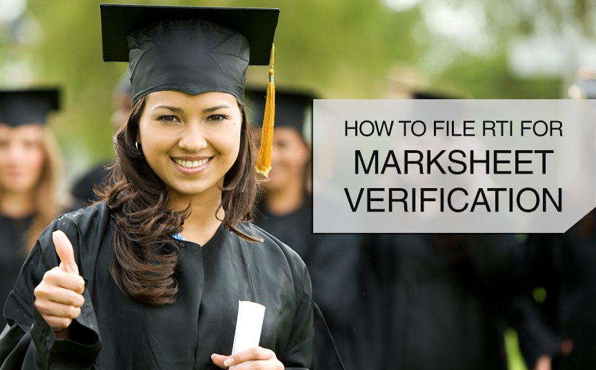 Marksheet Verification RTI - How to file RTI for Students