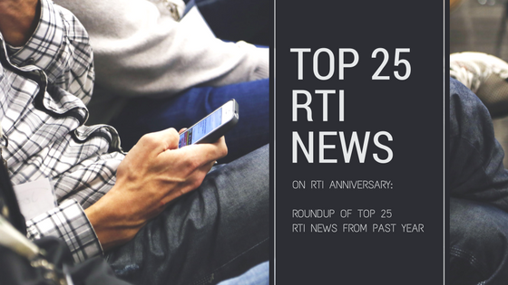 On RTI Anniversary: Roundup of Top 25 RTI News