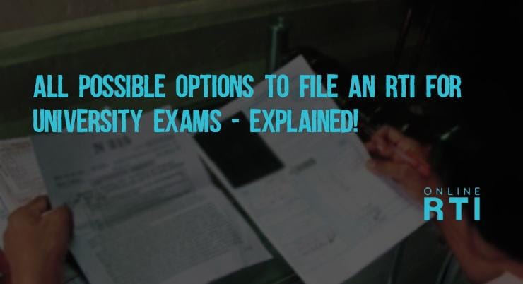 All Possible Options to File an RTI for University Exams - Explained!